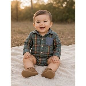 Oshkosh Bgosh Plaid One Pc. Romper (18 M)